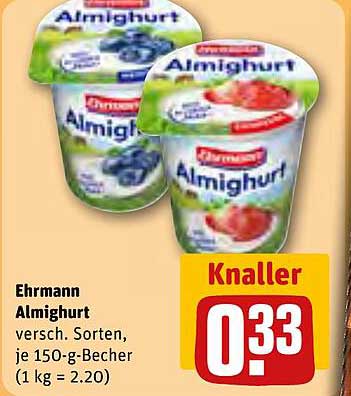 Ehrmann Almighurt 150 g Becher – Verschiedene Sorten