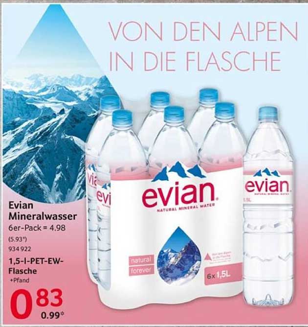 Evian Mineralwasser 6er-Pack