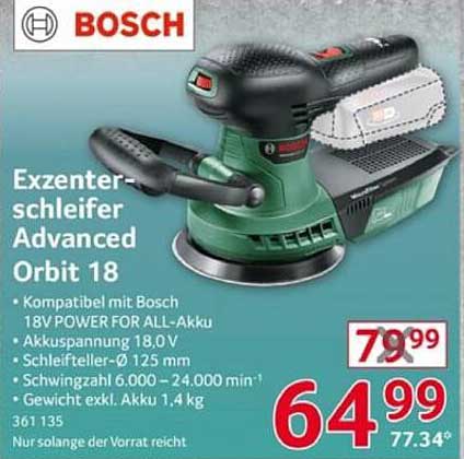 Exzenterschleifer Advanced Orbit 18 von Bosch