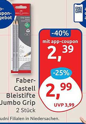 Fab er-Castell Bleistifte Jumbo Grip 2 Stück
