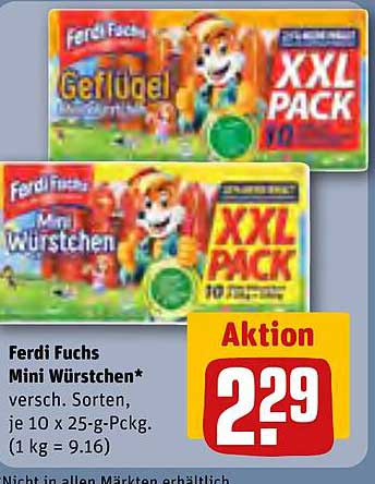 Ferdi Fuchs Mini Würstchen - 10 x 25-g-Packungen