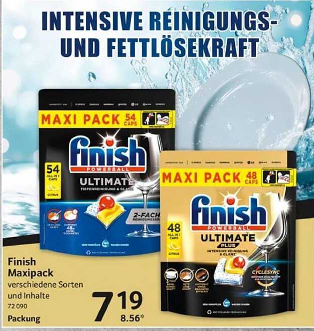 Finish Maxipack 54 Caps - Intensive Reinigung und Fettlösekraft