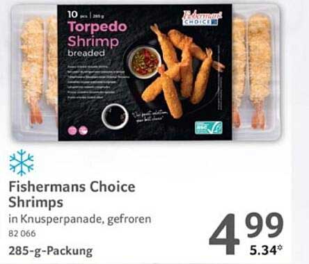 Fishermans Choice Torpedo Shrimp in Knusperpanade, gefroren