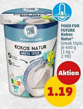 FOOD FOR FUTURE Kokos Natur Greek Style 400 g