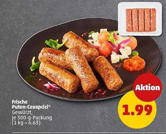 Frische Putencevapcici, gewürzt, je 300-g-Packung