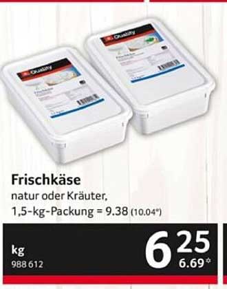 Frischkäse natur oder Kräuter