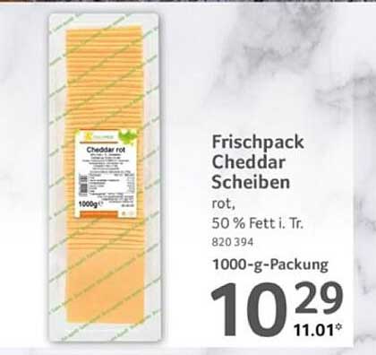 Frischpack Cheddar Scheiben rot, 50 % Fett i. Tr.