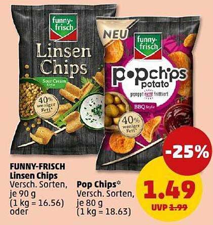 FUNNY-FRISCH Linsen Chips und Pop Chips - Jetzt zuschlagen!