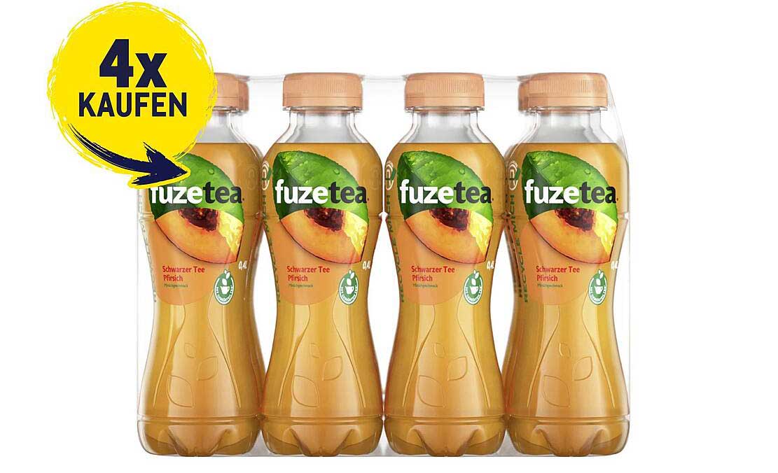 Fuzetea 4x0,4l Pfirsich - Erfrischender Genuss für jeden Tag