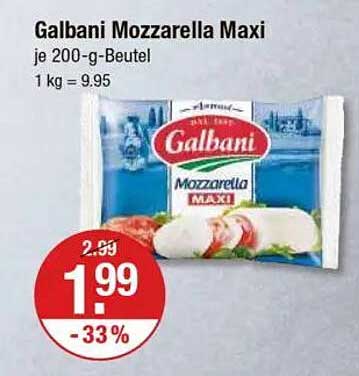 Galbani Mozzarella Maxi je 200-g-Beutel