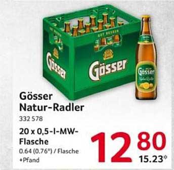 Gösser Natur-Radler 20 x 0,5-I-MW-Flasche