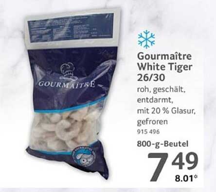 Gourmaître White Tiger 26/30 - 800-g-Beutel