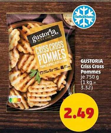 GUSTORIA Criss Cross Pommes je 750 g