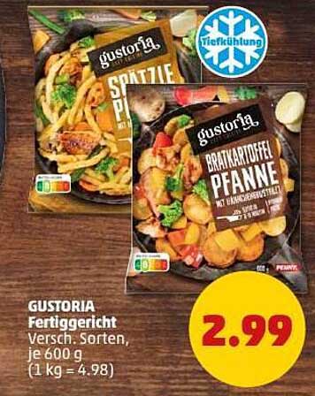 GUSTORIA Fertiggericht - Verschiedene Sorten, je 600 g