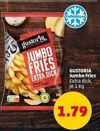 GUSTORIA Jumbo Fries Extra dick, je 1 kg
