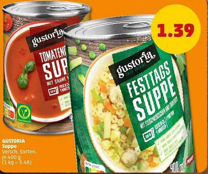 Gustoria Suppe - Verschiedene Sorten, je 400 g