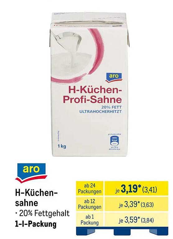 H-Küchen-Profi-Sahne 20% Fett 1 kg
