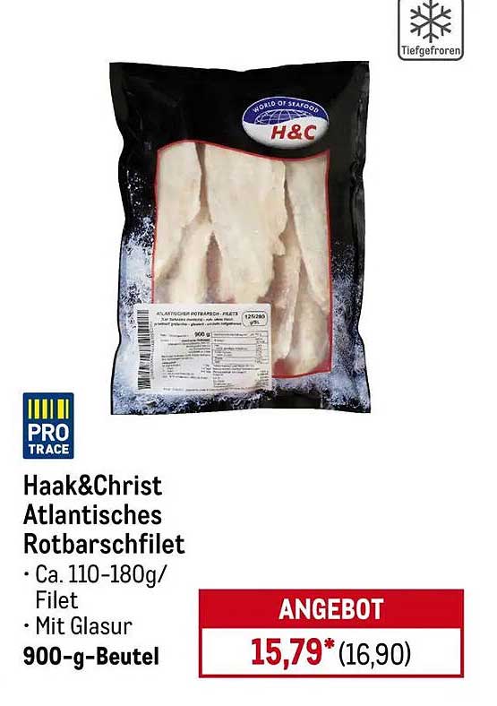 Haak&Christ Atlantisches Rotbarschfilet, 900-g-Beutel