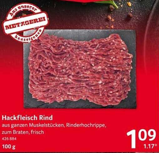 Hackfleisch Rind aus ganzen Muskelstücken, Rinderhochrippe, zum Braten, frisch