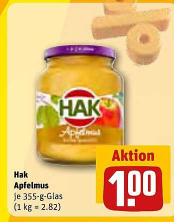 Hak Apfelmus je 355-g-Glas