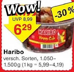 Haribo Happy Cola, 1.050-1.500 g - Jetzt nur 6,29 €!