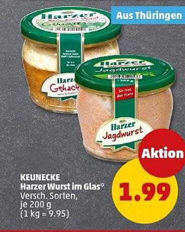Harzer Wurst im Glas – Verschiedene Sorten 200 g