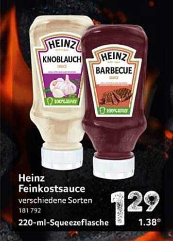 Heinz Feinkostsauce verschiedene Sorten 220-ml-Squeezeflasche