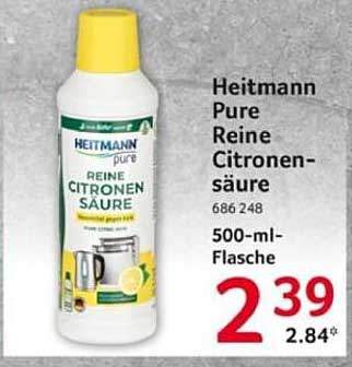 Heitmann Pure Reine Citronensäure 500-ml-Flasche