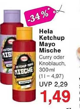 Hela Ketchup Mayo Mische – Curry oder Knoblauch, 300 ml