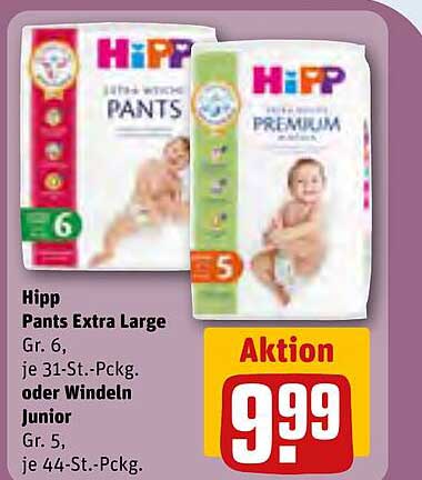 Hipp Pants Extra Large oder Windeln Junior 9,99€
