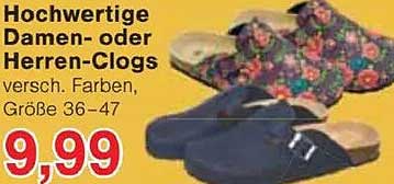 Hochwertige Damen- oder Herren-Clogs in verschiedenen Farben und Größen 36-47