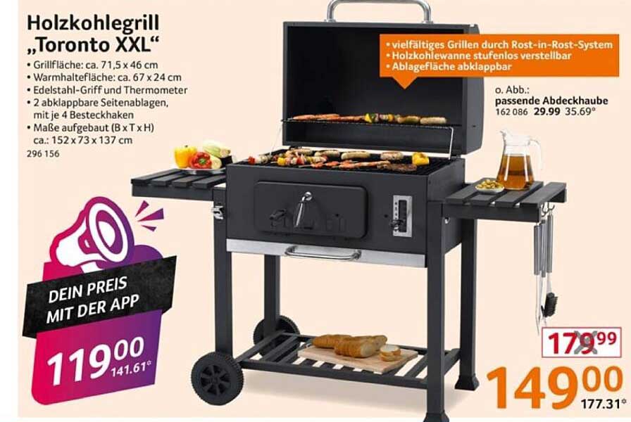 Holzkohlegrill „Toronto XXL“