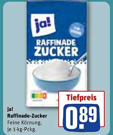 ja! Raffinade-Zucker, 1-kg-Packung