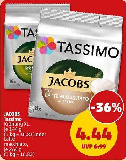 JACOBS Tassimo Krönung XL oder Latte Macchiato