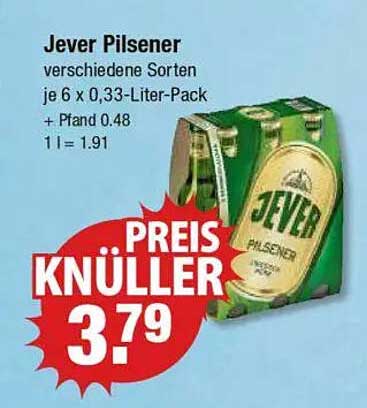 Jever Pilsener 6 x 0,33-Liter-Pack