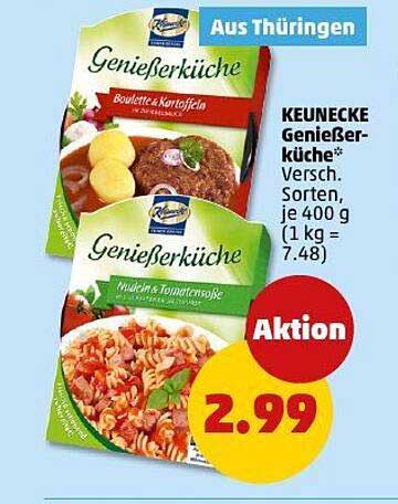 KEUNECKE Genießer-Küche 400 g - Boulette & Kartoffeln oder Nudeln & Tomatensauce