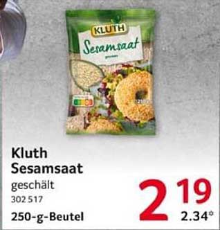 Kluth Sesamsaat geschält 250-g-Beutel