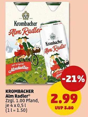 Krombacher Alm Radler 4x0,5L - Erfrischung pur!