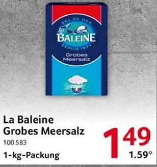 La Baleine Grobes Meersalz 1-kg-Packung