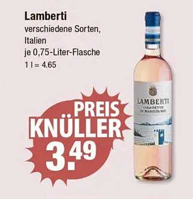 Lamberti - verschiedene Sorten, Italien, je 0,75-Liter-Flasche