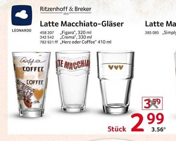 Latte Macchiato-Gläser von Ritzenhoff & Breker