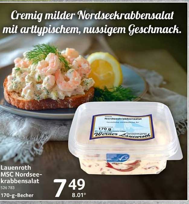Lauenroth MSC Nordseekrabben-Salat 170 g Becher