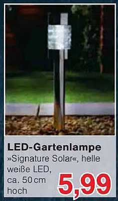 LED-Gartenlampe »Signature Solar«, helle weiße LED, ca. 50 cm hoch