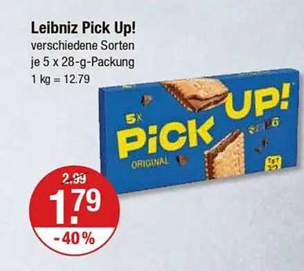 Leibniz Pick Up! verschiedene Sorten 5 x 28-g-Packung