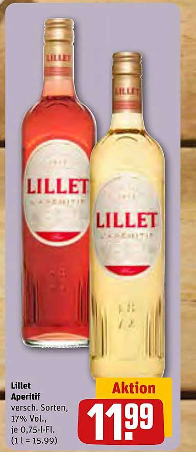 Lillet Aperitif - versch. Sorten, 0,75-L-Fl.