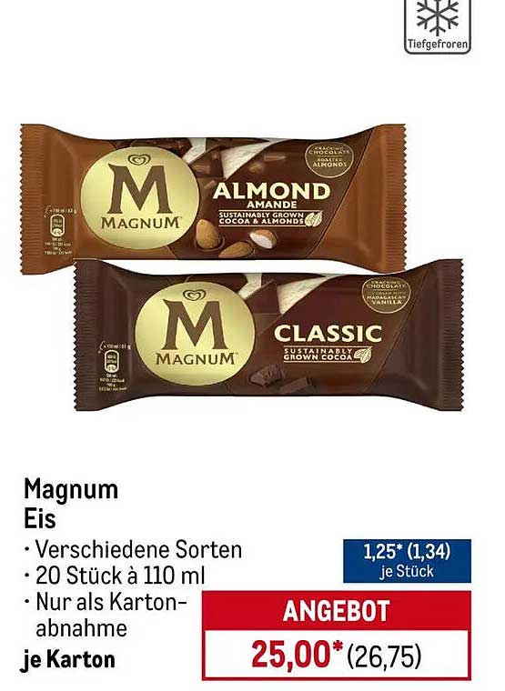 Magnum Eis - Verschiedene Sorten