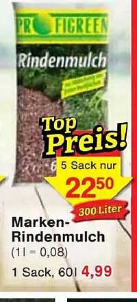 Marken-Rindenmulch 60 Liter für nur 4,99 €