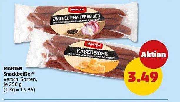 MARTEN Snackbeißer - Zwiebel-Pfefferbeißer und Käsebeißer, je 250 g
