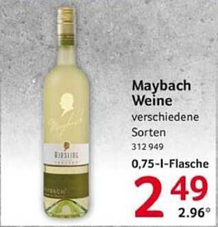 Maybach Weine verschiedene Sorten 0,75-l-Flasche