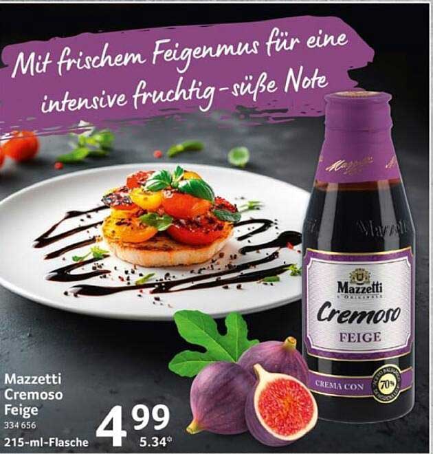 Mazzetti Cremoso Feige 215 ml - Intensive Fruchtigkeit für Ihr Gericht